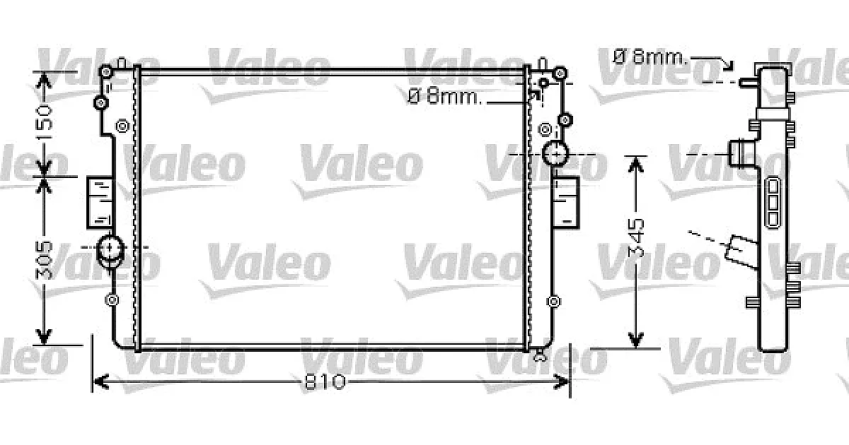 VALEO 734448, Радиатор, охлаждение двигателя