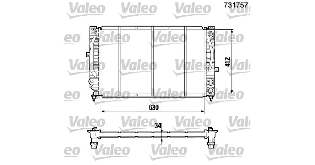 731757 - VALEO - Радиатор, охлаждение двигателя
