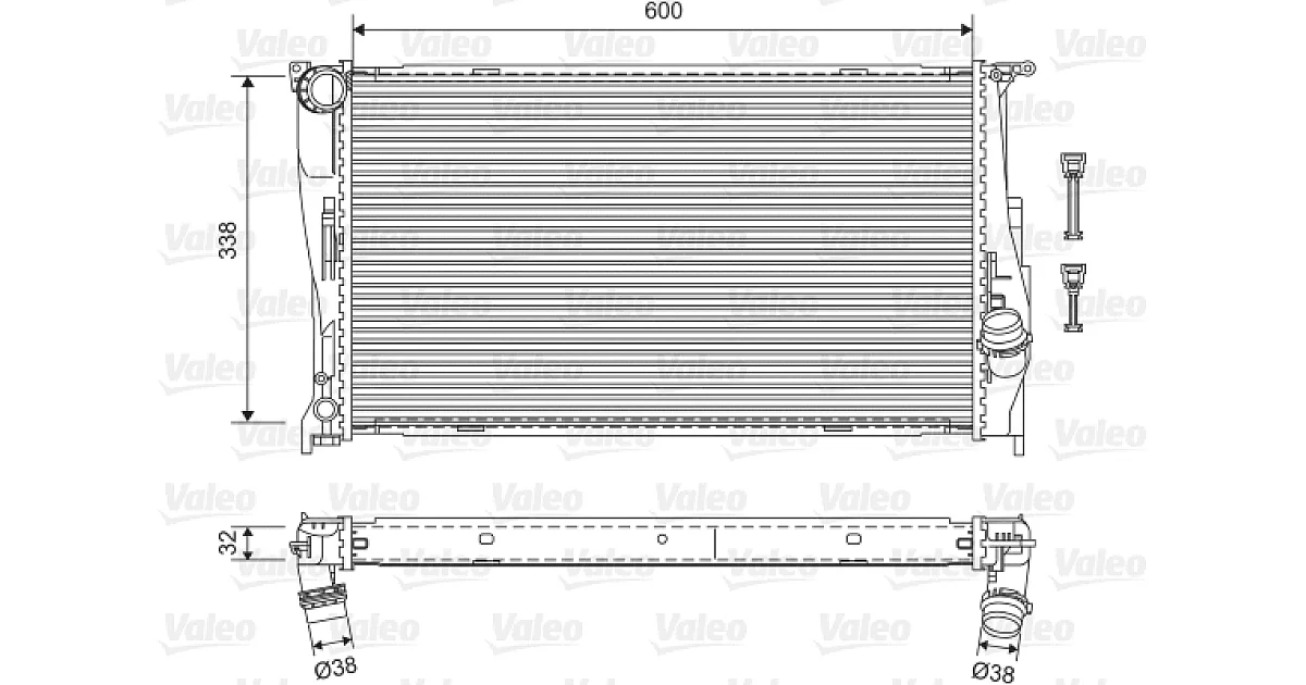 701601 - VALEO - Радиатор, охлаждение двигателя