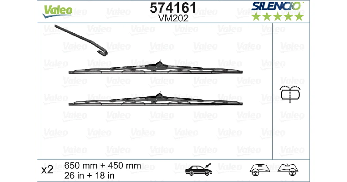 VALEO 574161, Щетка стеклоочистителя