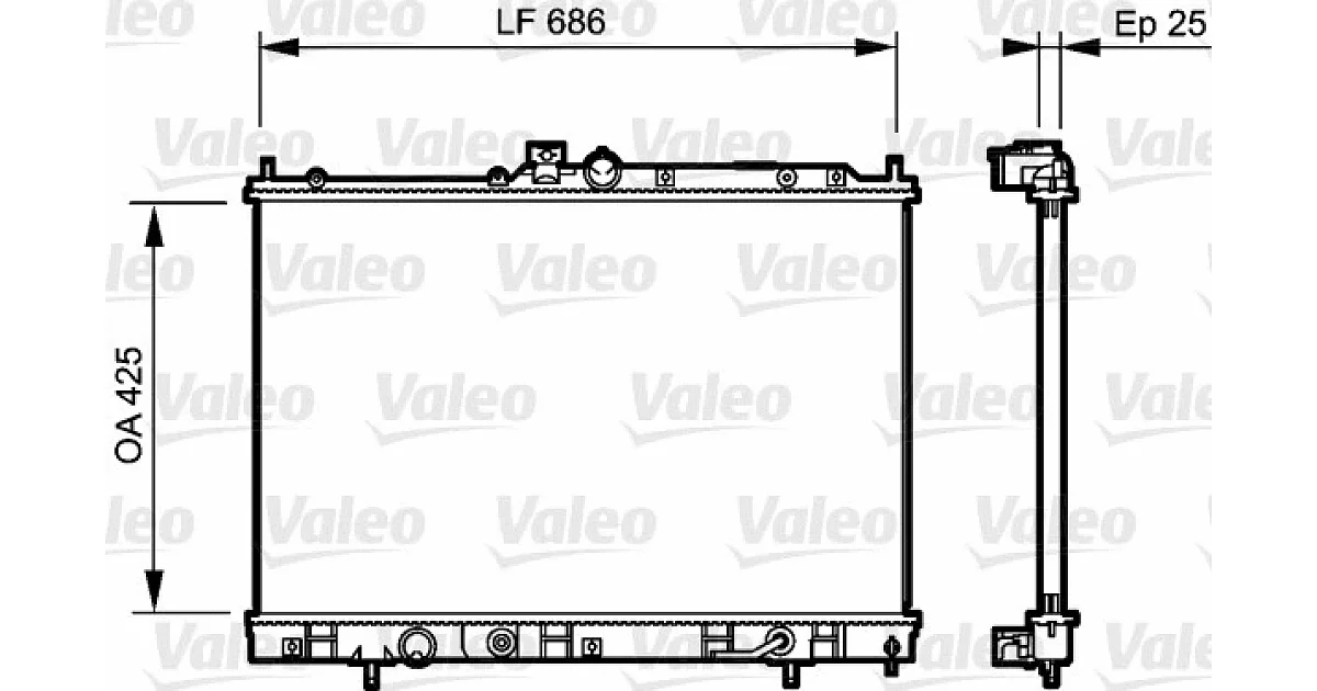 735202 - VALEO - Радиатор, охлаждение двигателя