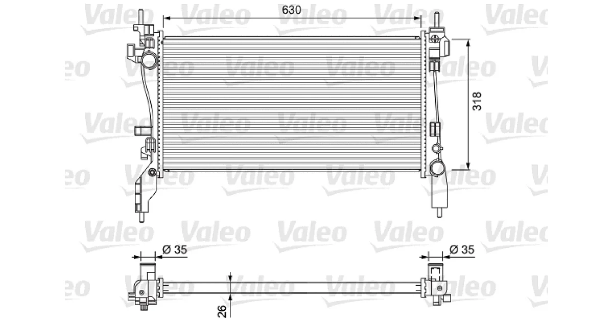 VALEO 701718, Радиатор, охлаждение двигателя