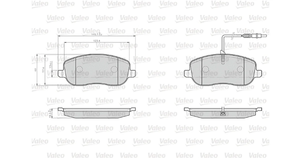 872261 - VALEO - Комплект тормозных колодок, дисковый тормоз