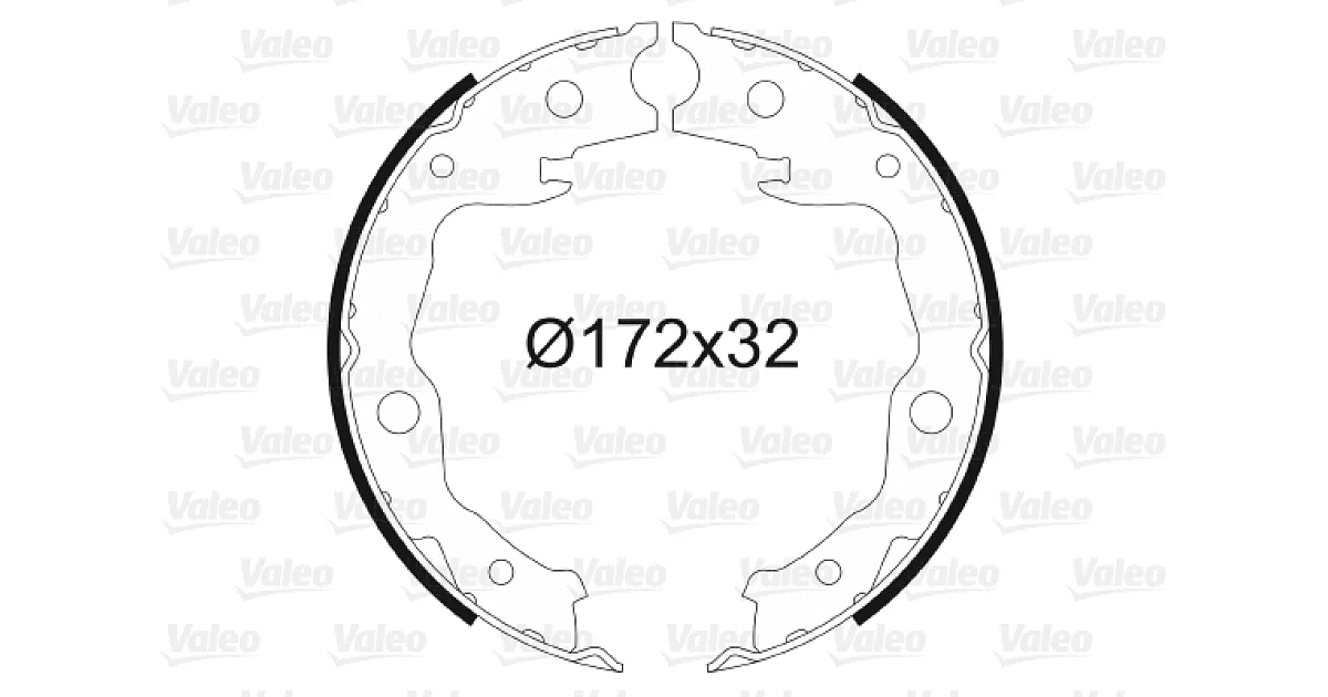 564168 - VALEO - Комплект тормозных колодок, стояночная тормозная система