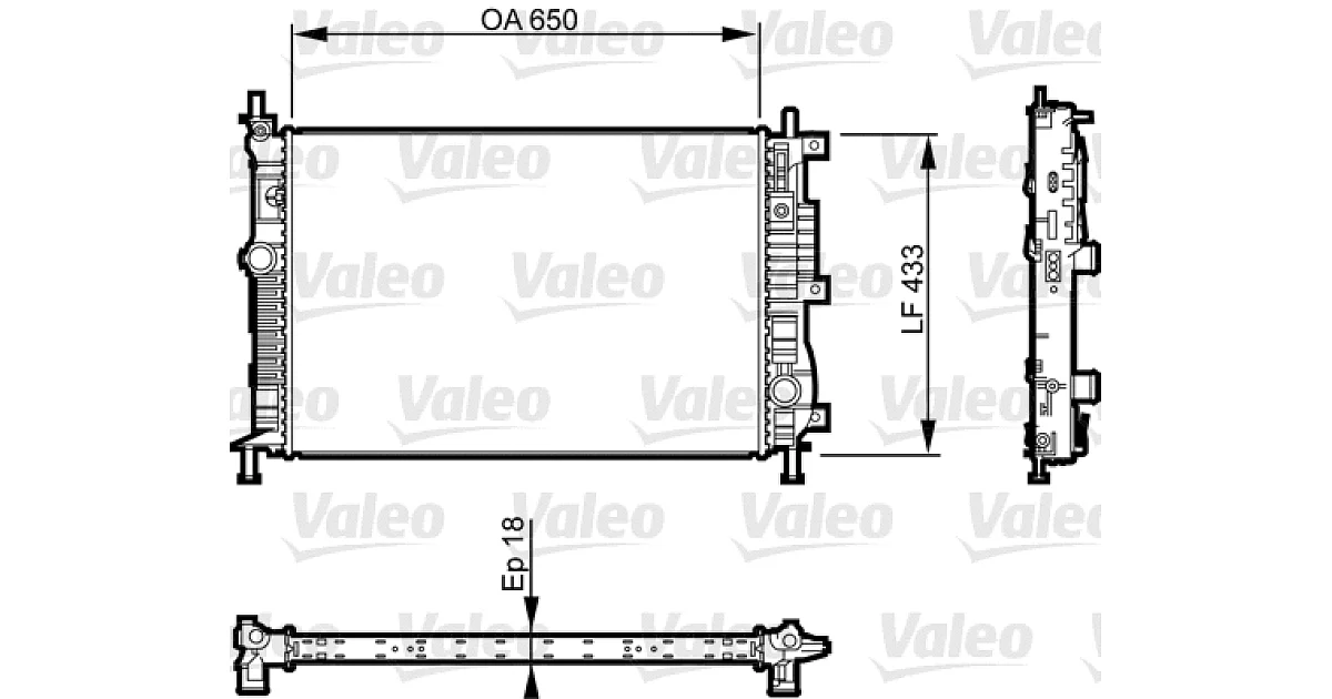735555 - VALEO - Радиатор, охлаждение двигателя