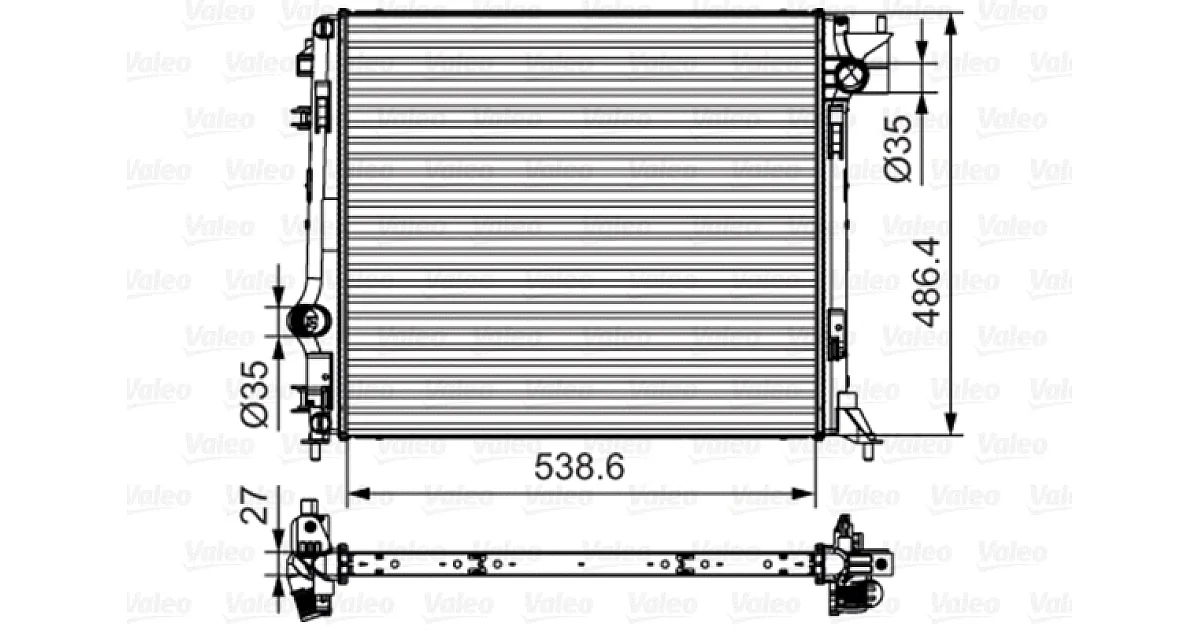 VALEO 701641, Радиатор, охлаждение двигателя