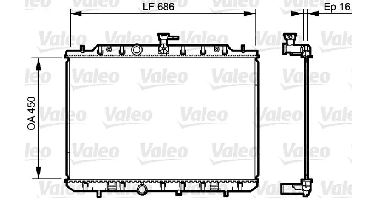 735205 - VALEO - Радиатор, охлаждение двигателя