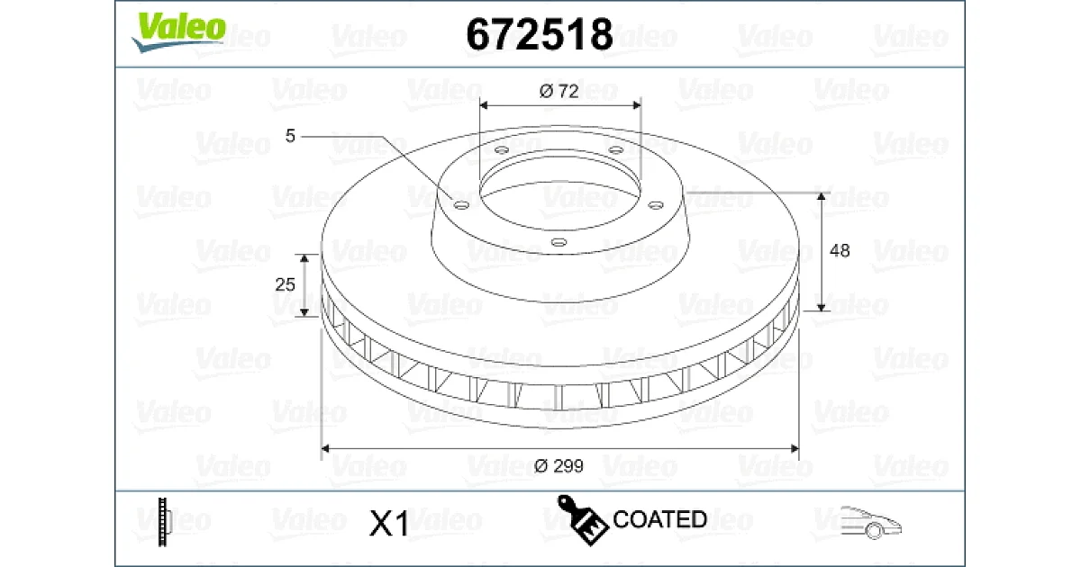 672518 - VALEO - Тормозной диск