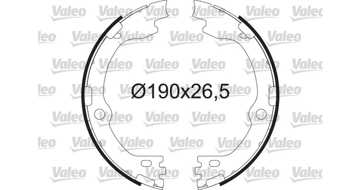 564211 - VALEO - Комплект тормозных колодок, стояночная тормозная система