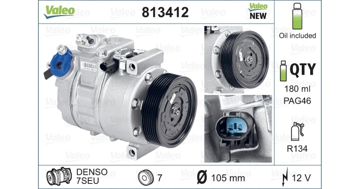 813412 - VALEO - Компрессор, кондиционер