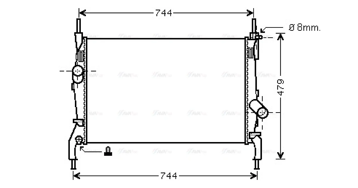 AVA FD2404, Радиатор, охлаждение двигателя