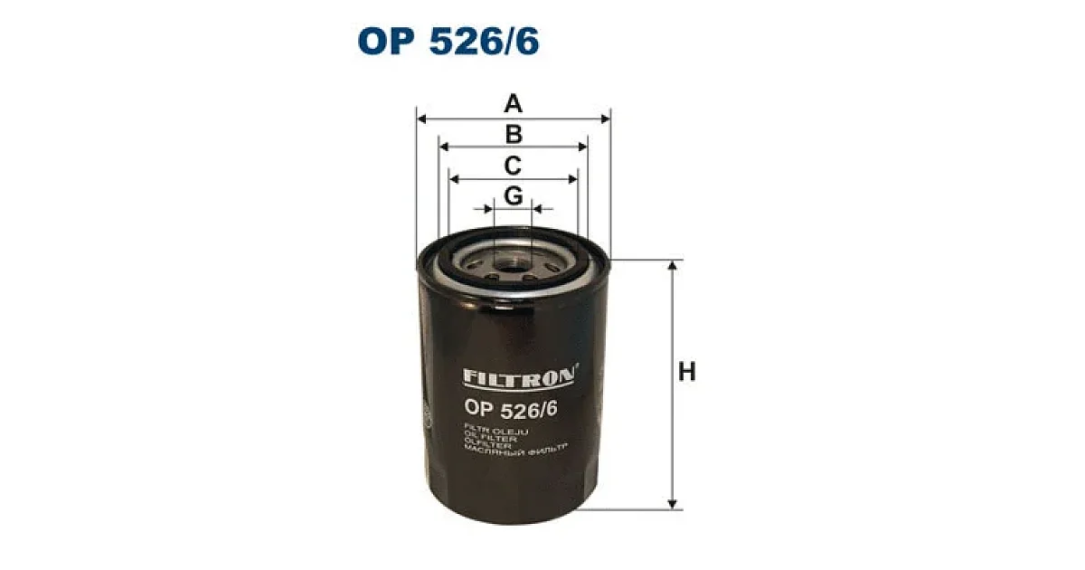 FILTRON OP 526/6, Масляный фильтр