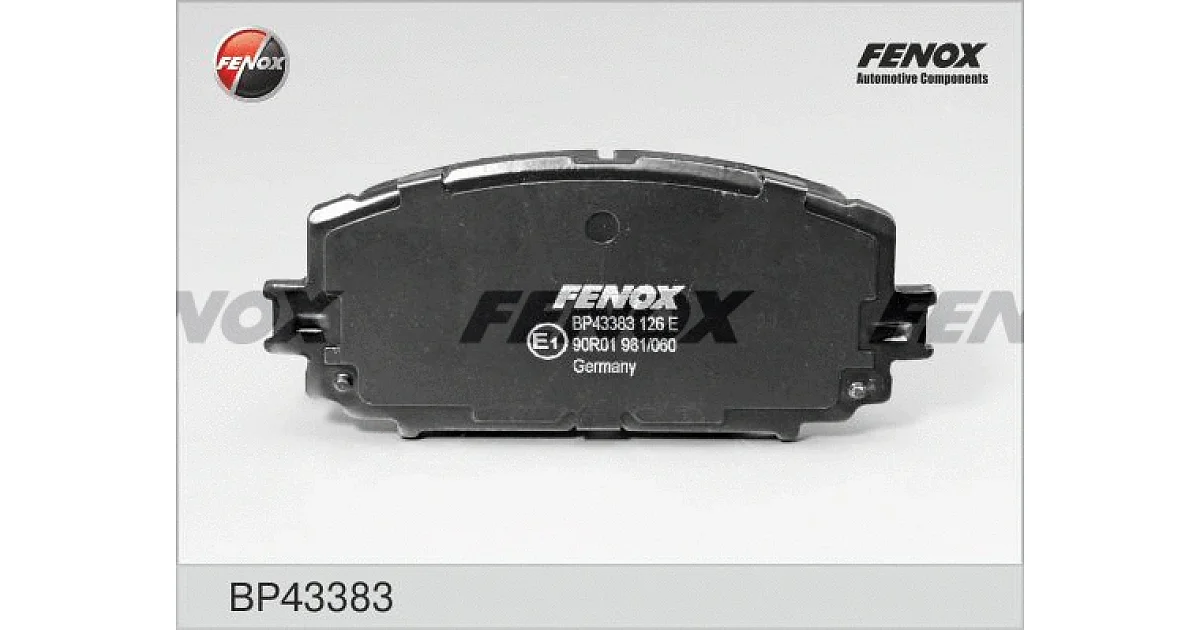 BP43383 - FENOX - Комплект тормозных колодок, дисковый тормоз