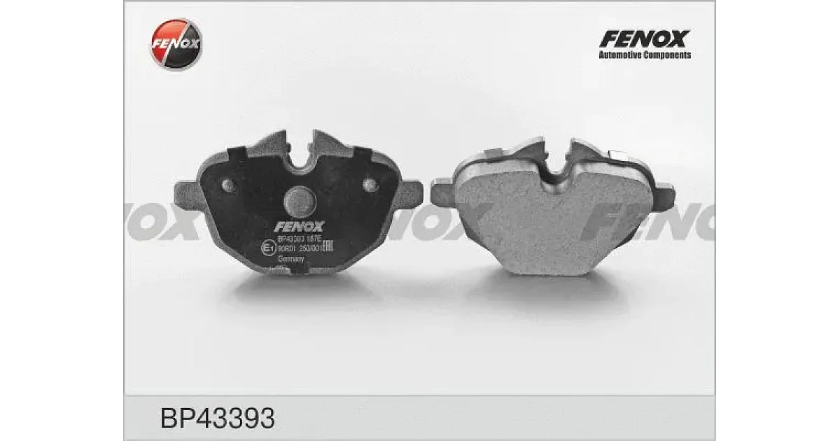 BP43393 - FENOX - Комплект тормозных колодок, дисковый тормоз