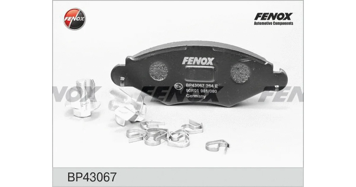 BP43067 - FENOX - Комплект тормозных колодок, дисковый тормоз