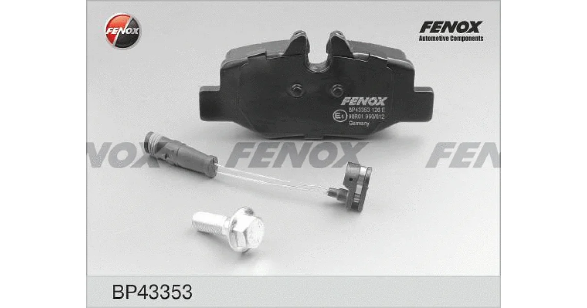 BP43353 - FENOX - Комплект тормозных колодок, дисковый тормоз