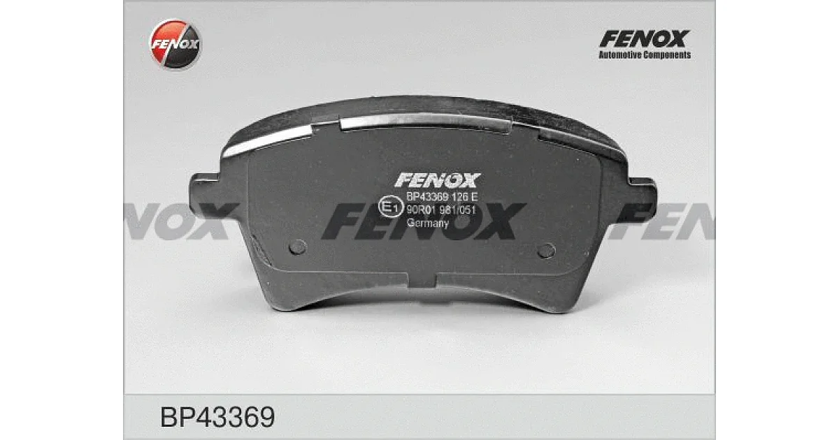 BP43369 - FENOX - Комплект тормозных колодок, дисковый тормоз