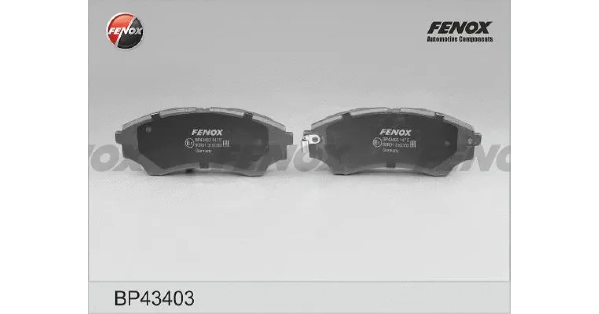 BP43403 - FENOX - Комплект тормозных колодок, дисковый тормоз