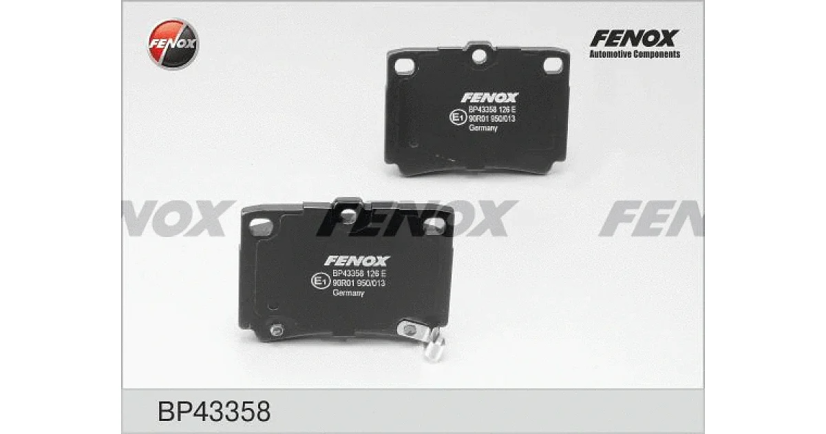 BP43358 - FENOX - Комплект тормозных колодок, дисковый тормоз