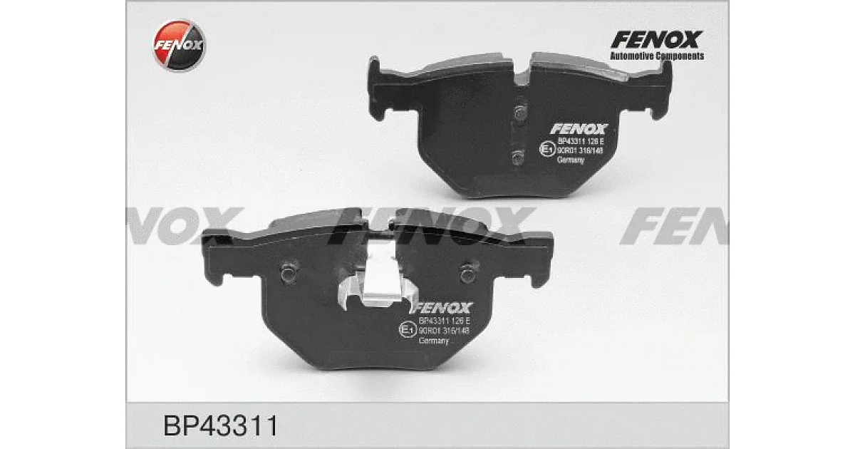 BP43311 - FENOX - Комплект тормозных колодок, дисковый тормоз