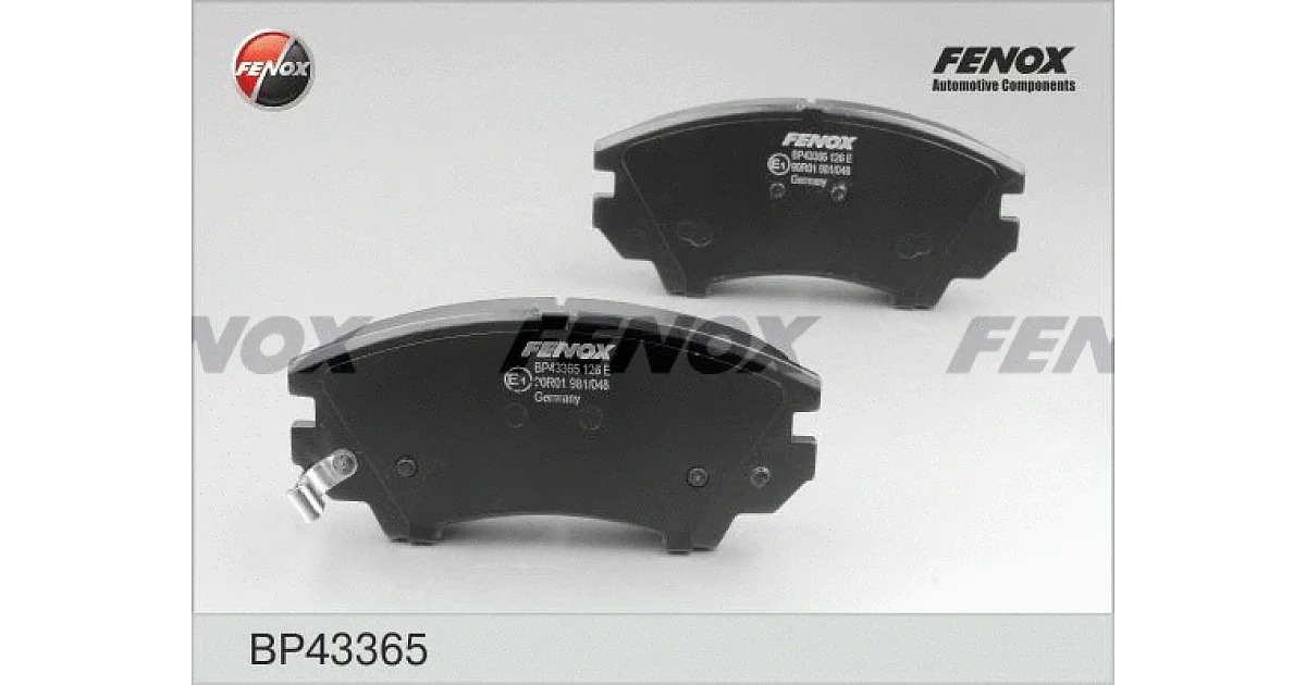 BP43365 - FENOX - Комплект тормозных колодок, дисковый тормоз