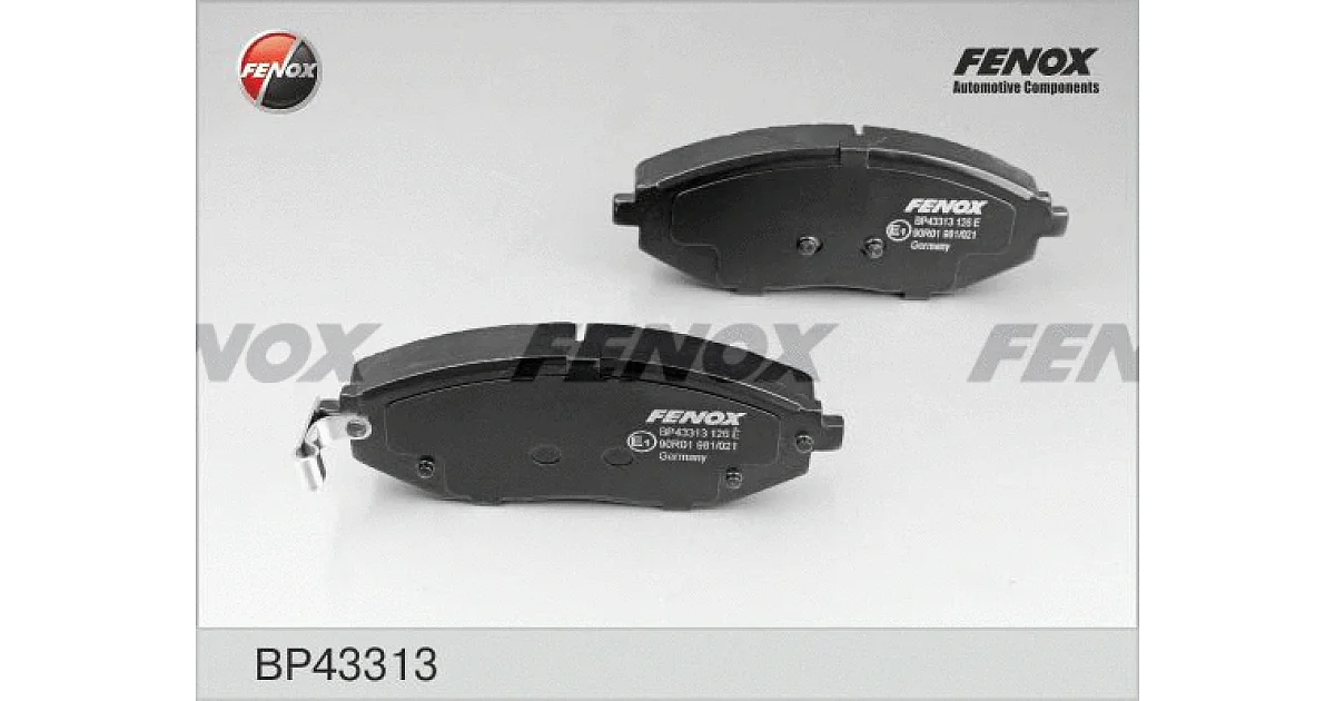 BP43313 - FENOX - Комплект тормозных колодок, дисковый тормоз