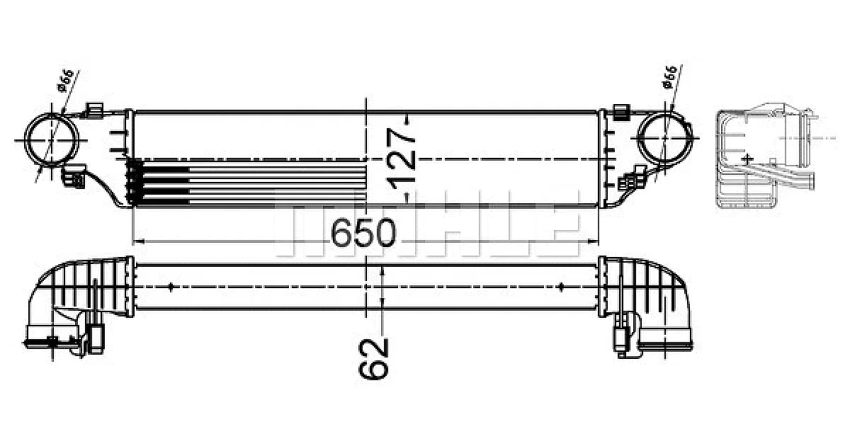 CI505000S - MAHLE - Интеркулер
