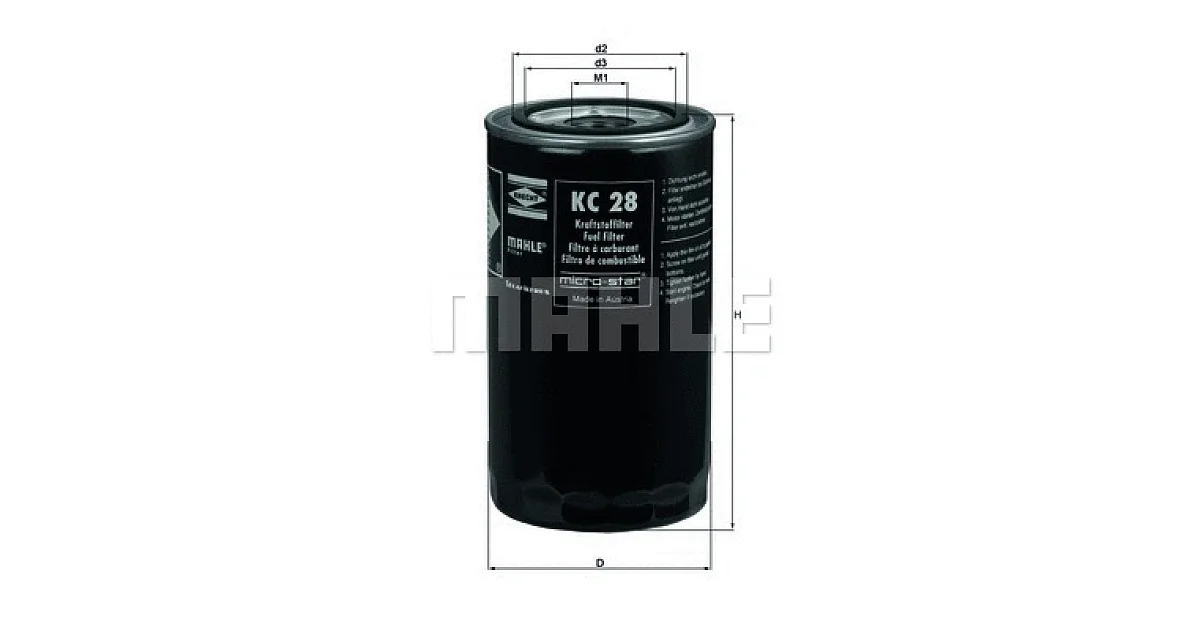 KC28 - MAHLE - Топливный фильтр