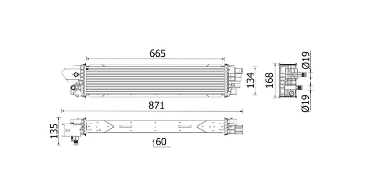 CI664000P - MAHLE - Интеркулер