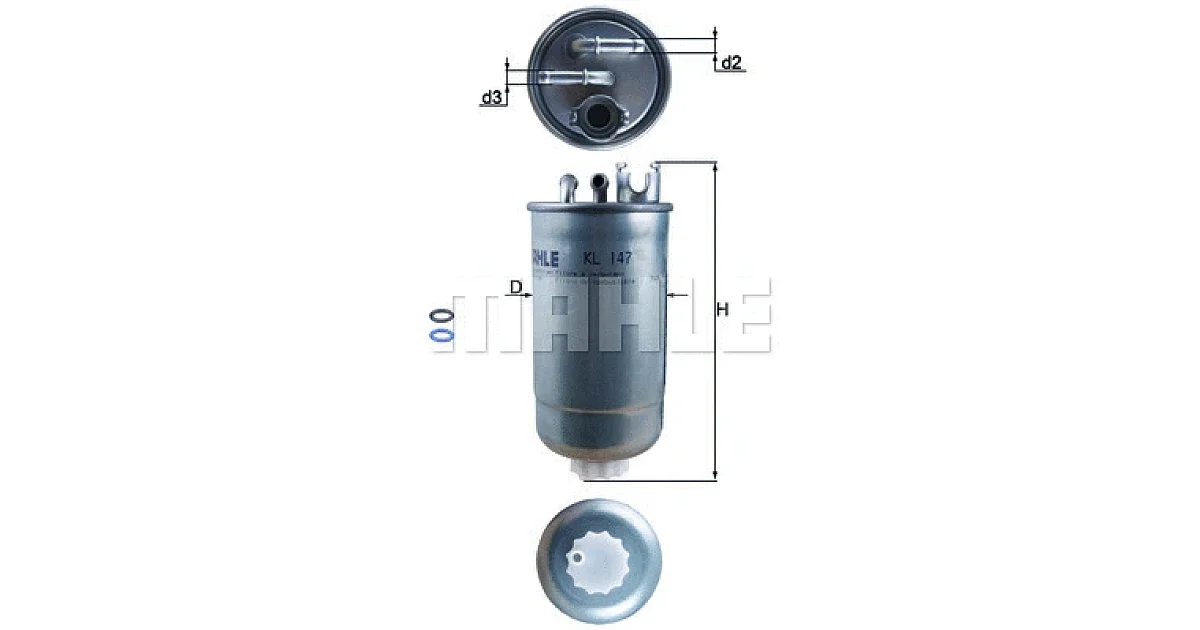 KL147D - MAHLE - Топливный фильтр