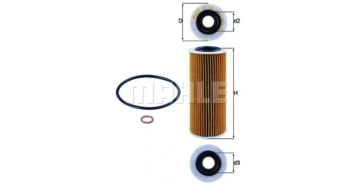 OX368D1 - MAHLE - Масляный фильтр