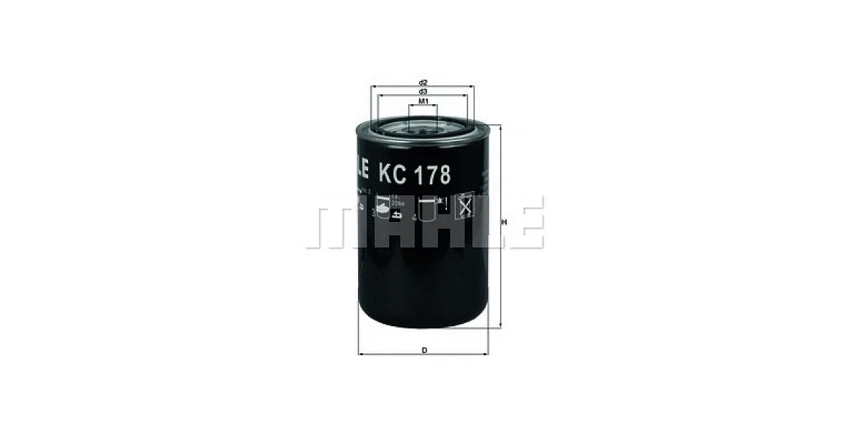 KC178 - MAHLE - Топливный фильтр
