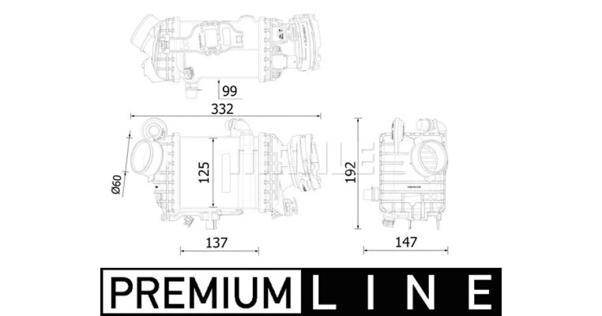 CI616000P - MAHLE - Интеркулер