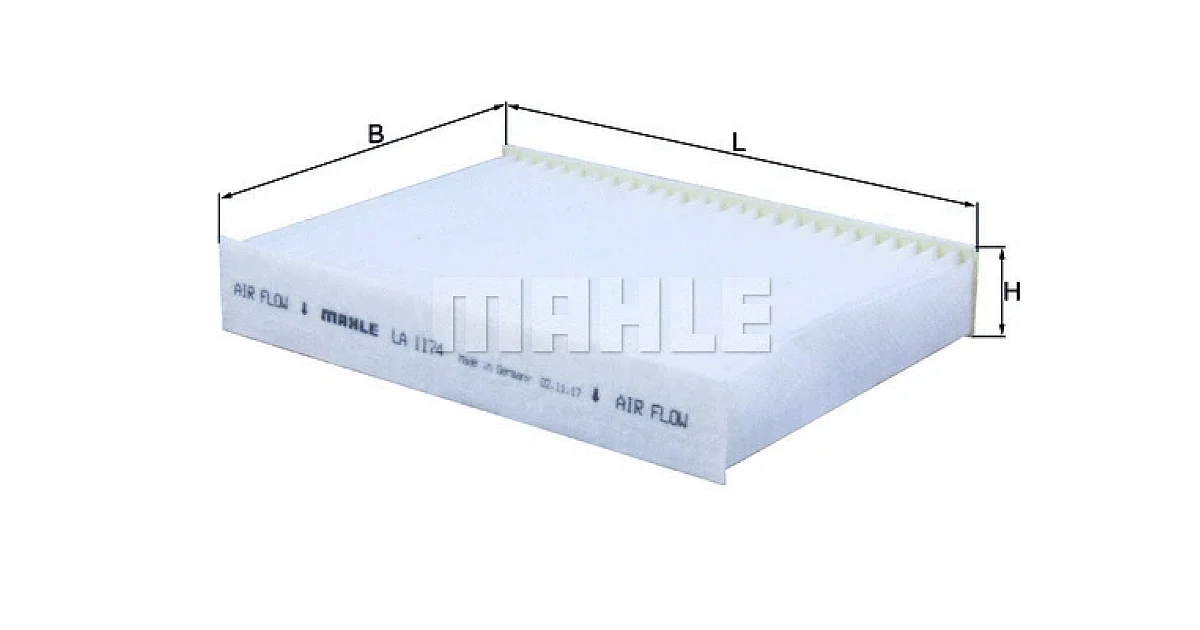 LA1174 - MAHLE - Фильтр, воздух во внутренном пространстве