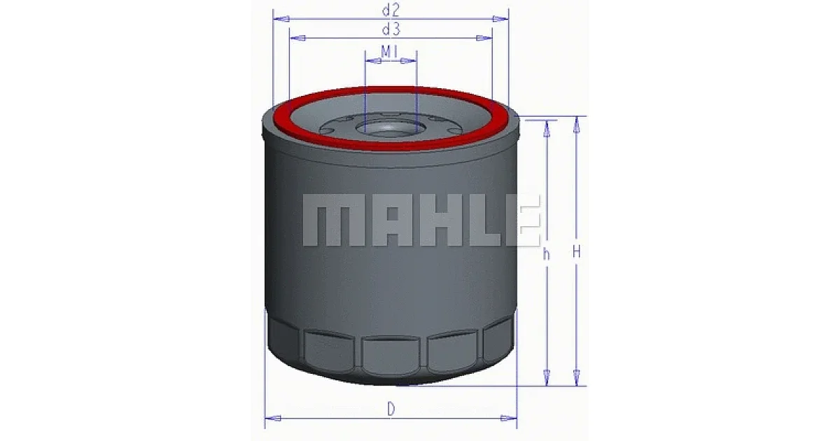 OC1196 - MAHLE - Масляный фильтр