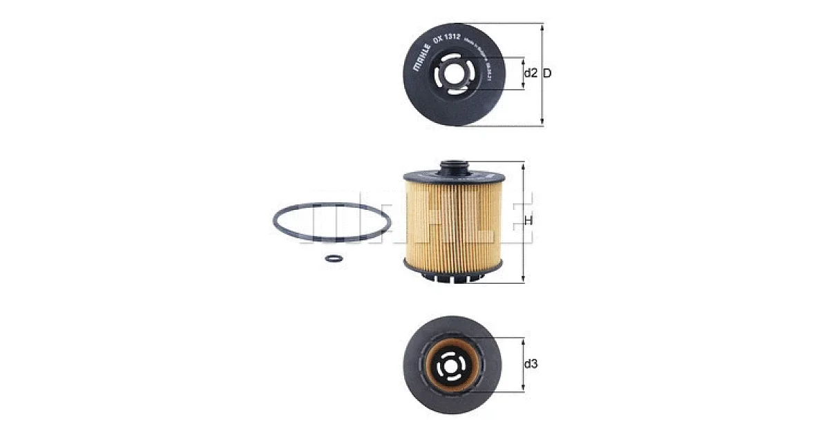 OX1312D - MAHLE - Масляный фильтр