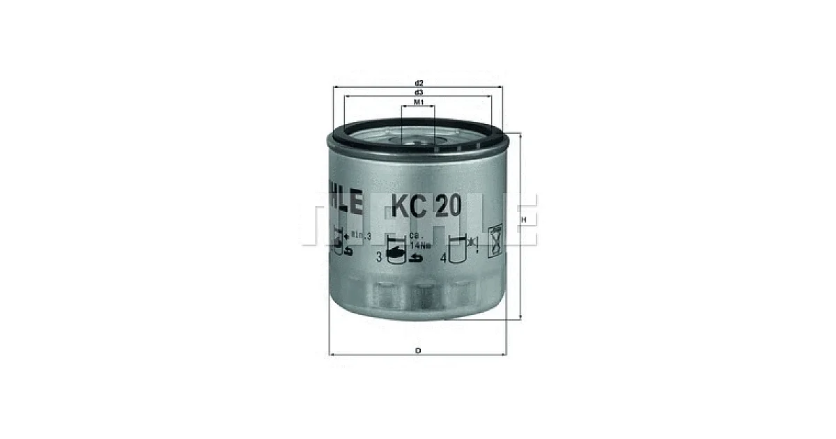 KC20 - MAHLE - Топливный фильтр