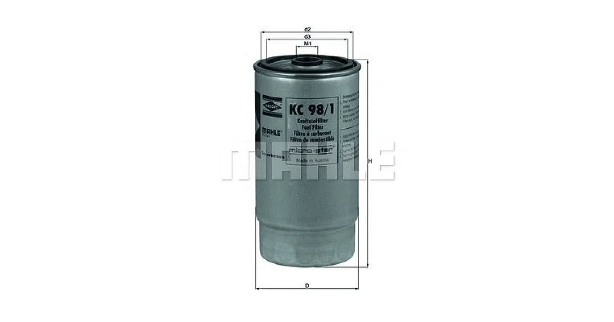 KC981 - MAHLE - Топливный фильтр