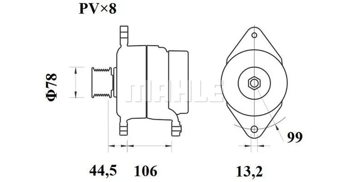 MG816 - MAHLE - Генератор