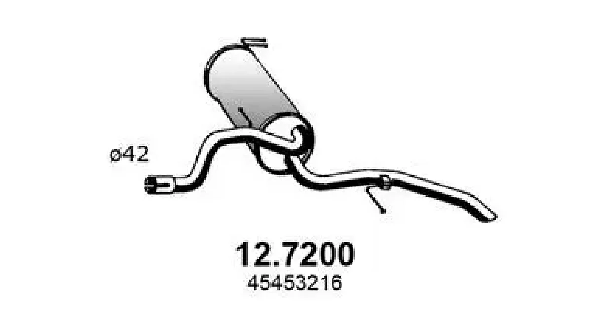 127200 - ASSO - Глушитель выхлопных газов конечный