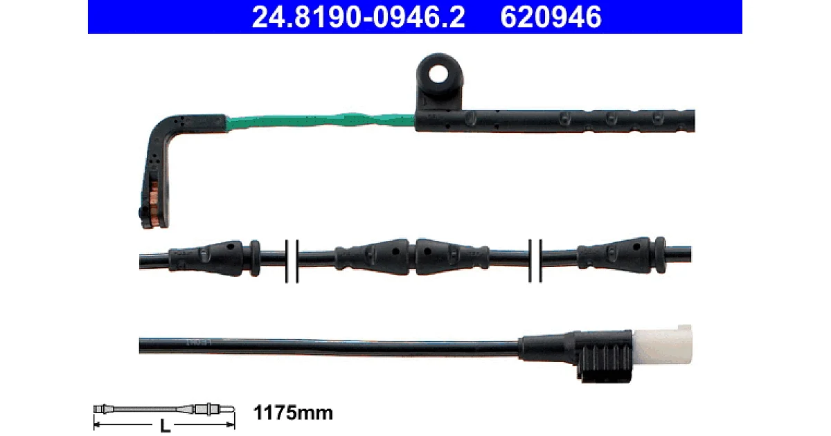 ATE - 24819009462 - Сигнализатор, износ тормозных колодок