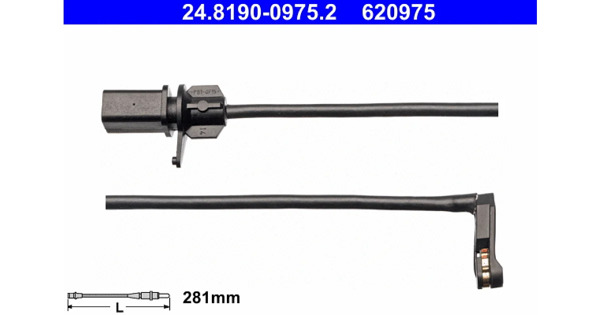 ATE - 24819009752 - Сигнализатор, износ тормозных колодок