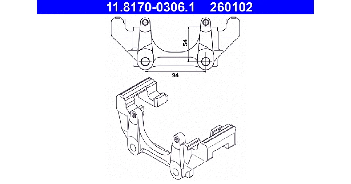 ATE - 11817003061 - Кронштейн, корпус скобы тормоза