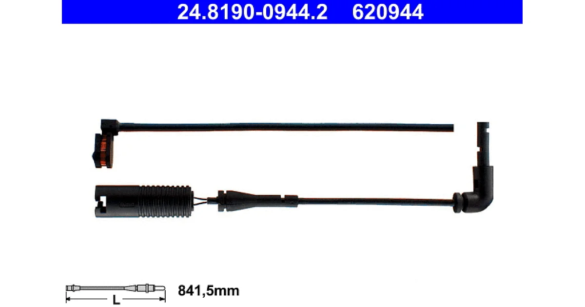 ATE - 24819009442 - Сигнализатор, износ тормозных колодок