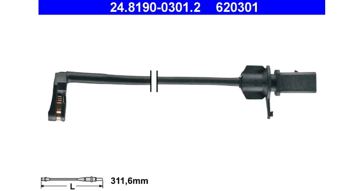 ATE - 24819003012 - Сигнализатор, износ тормозных колодок