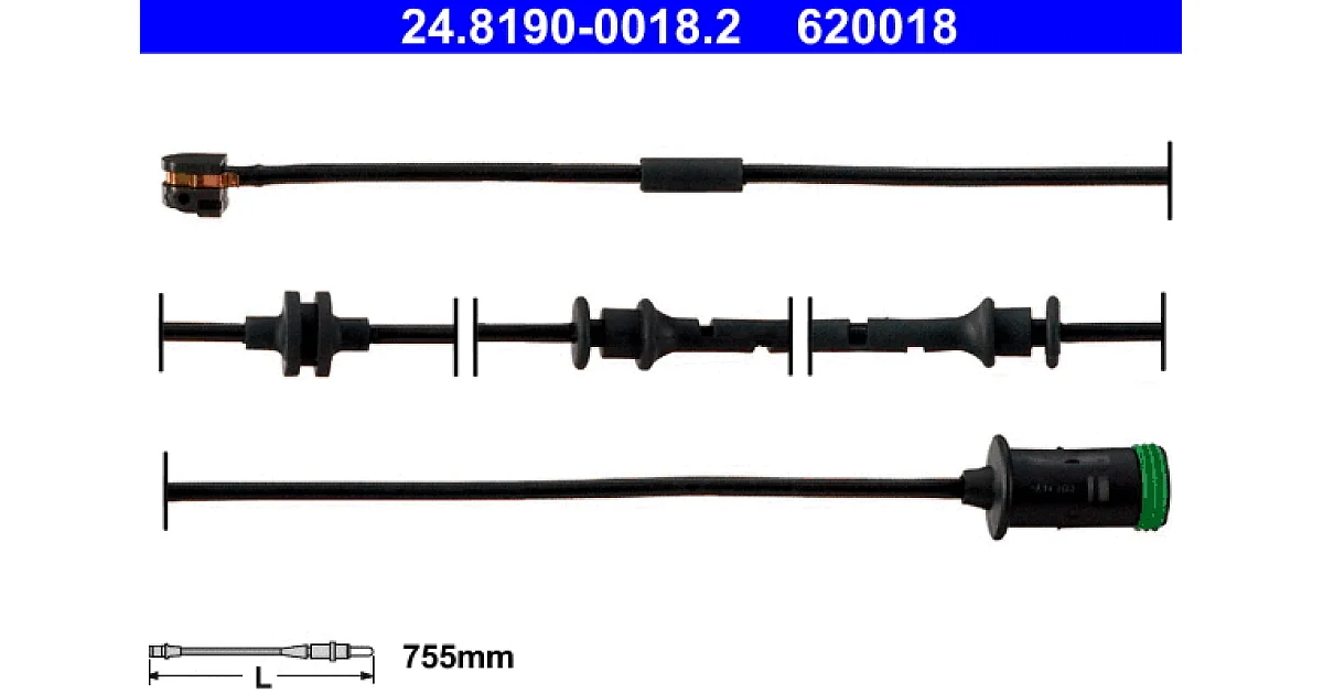 ATE - 24819000182 - Сигнализатор, износ тормозных колодок