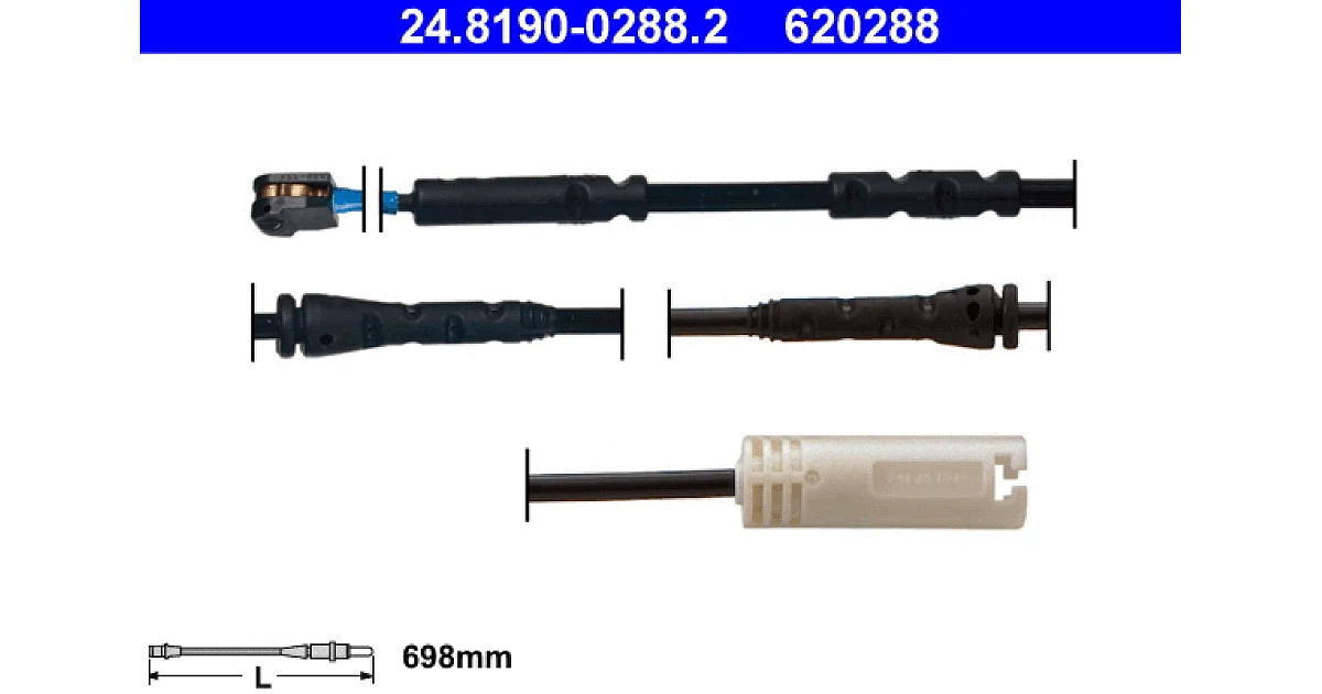 ATE - 24819002882 - Сигнализатор, износ тормозных колодок