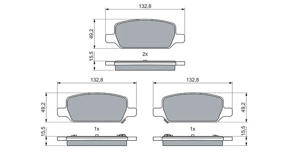 0986460086 - BOSCH - Комплект тормозных колодок, дисковый тормоз