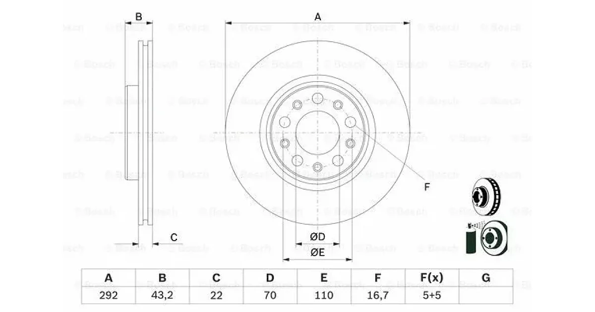 0986479D99 - BOSCH - Тормозной диск