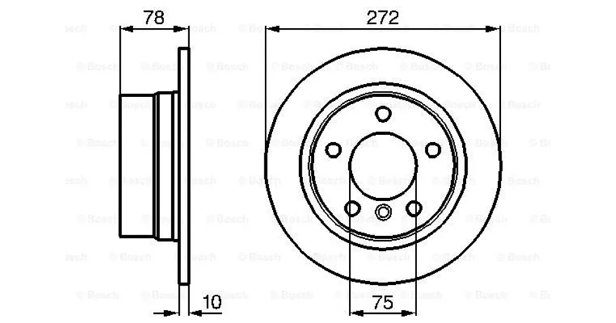 0986478641 - BOSCH - Тормозной диск